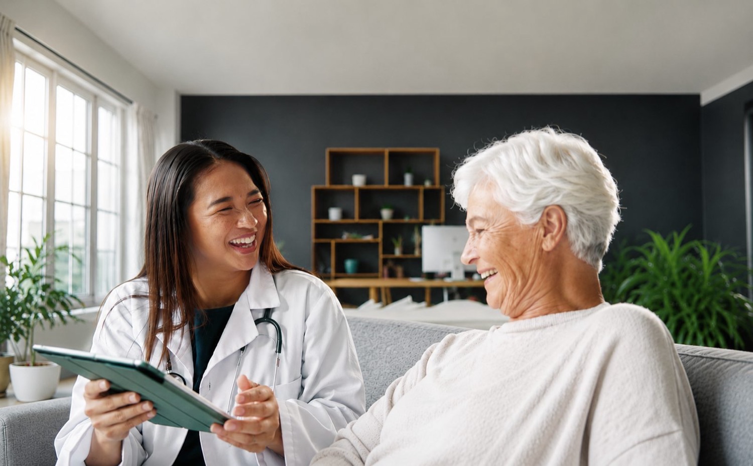 A care navigator supporting a patient