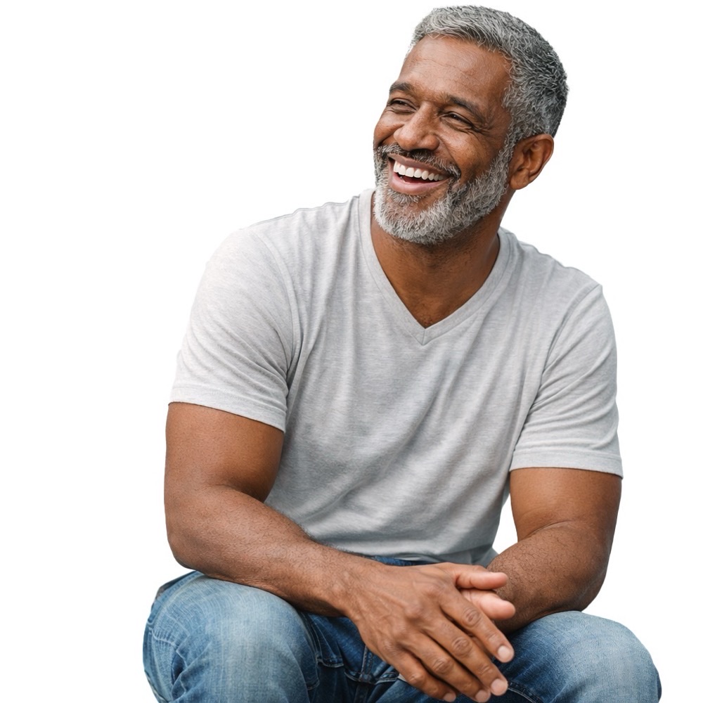 A relaxed man at home
